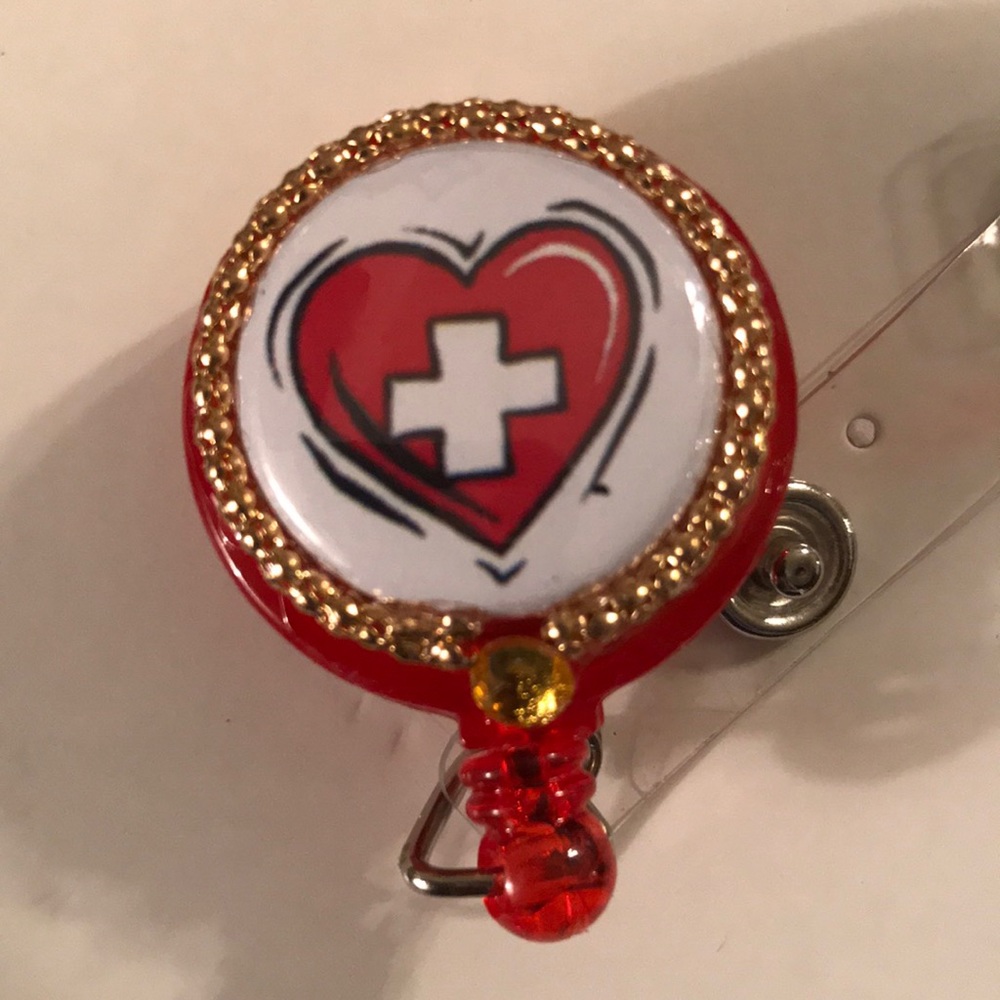 3/$35 broken heart badge reel
